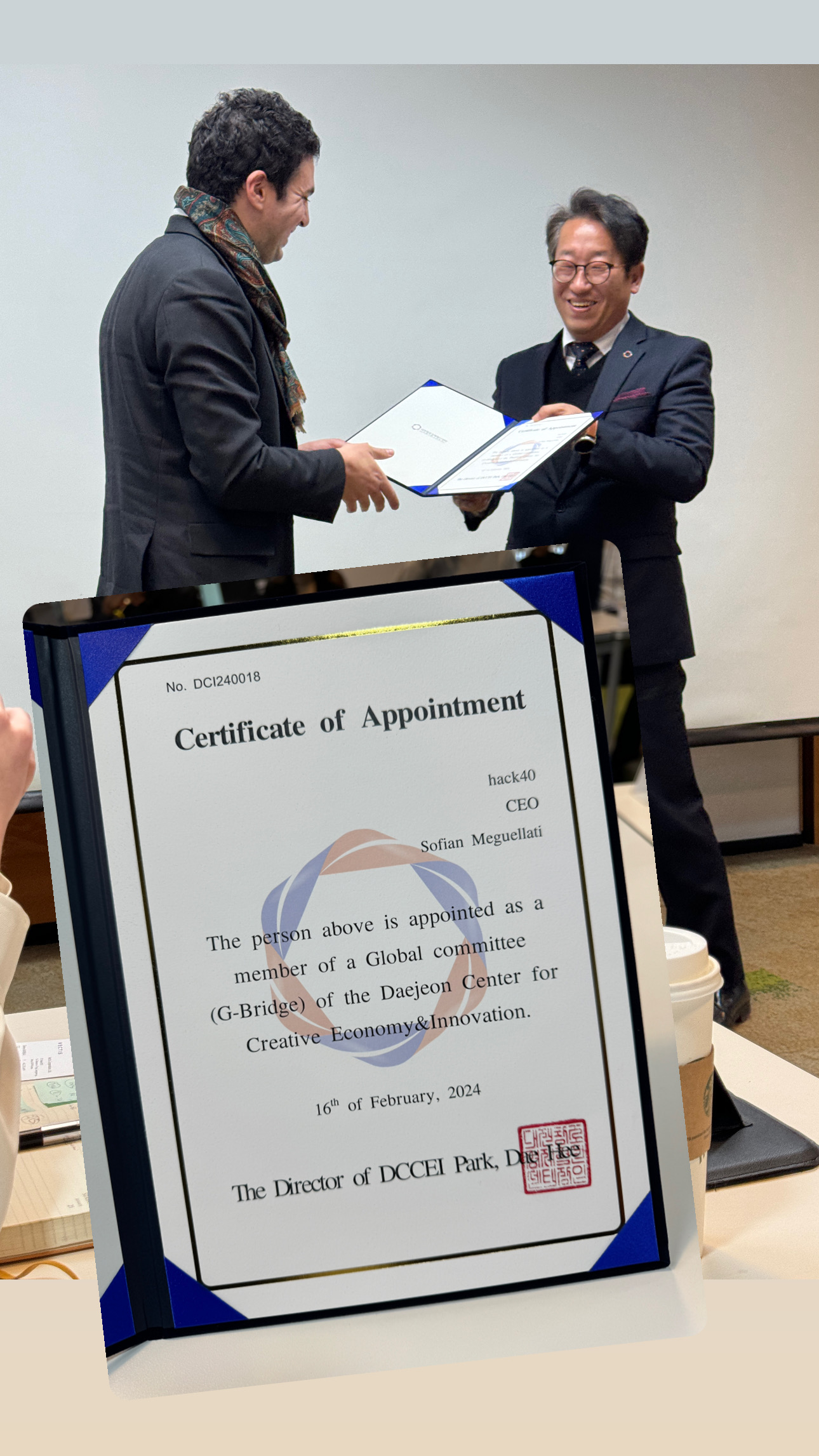 Sofian at Daejeon CCEI Global Committee